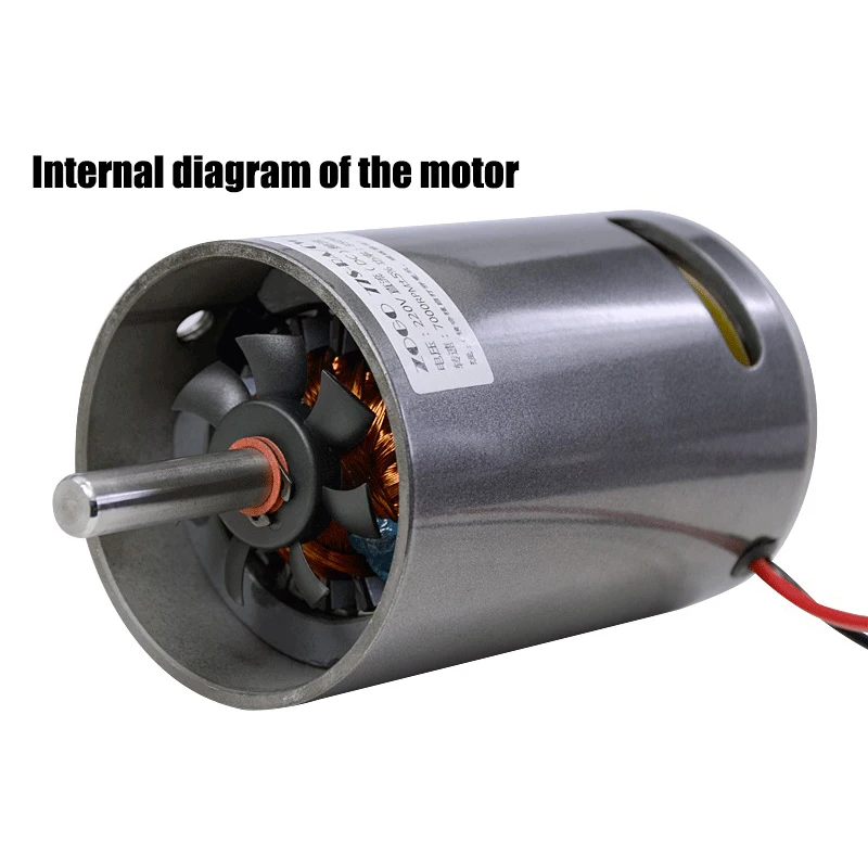 220V 350W 7000rpm DC Motor High Speed CW CCW Rotation Bearing with Fan and Rectifier Bridge