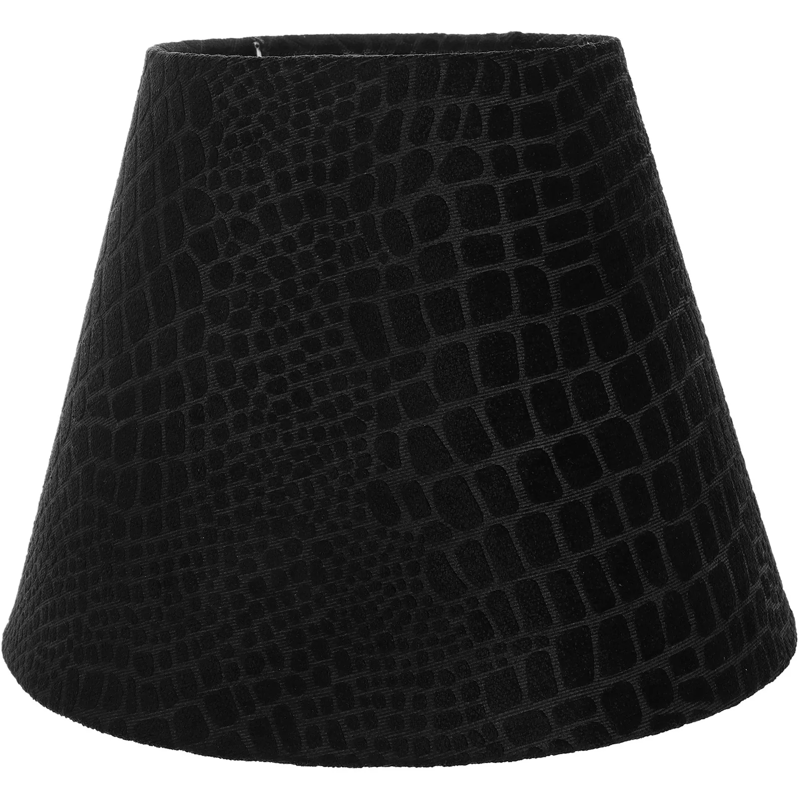Black Plaid Fabric Lamp Shade Small Barrel Lampshade Compatible with E27 E14 Table Desk Lamp Replacement Clip-on Light Cover