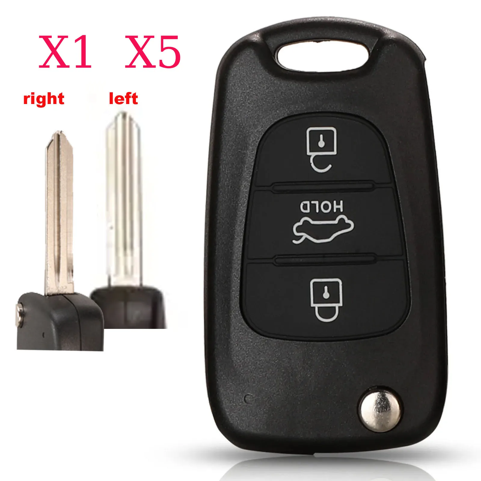 jingyuqin X1 X5 Flip Remote Car Key Shell For HYUNDAI ELANTRA/Sonata AVANTE I30 IX35 For Kia K2 K5 Car Keys Blank Case Cover