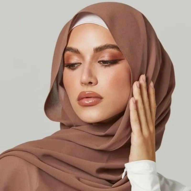 

High quality 40 modal breathable scarves Malay monochrome cotton headscarf medium and long