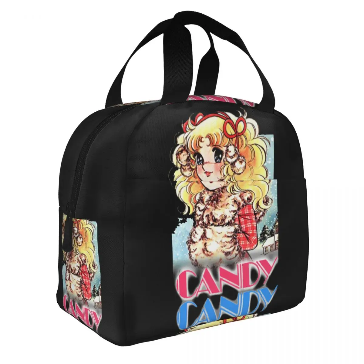 Candy Candy Candy Logo Isolados Lunch Bags, Cooler Bag, Lunch Container, Anime, anos 80 Manga, Tote Grande, Food Box, Office Piquenique