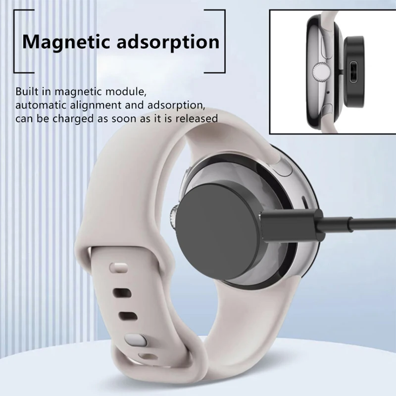 Smart Watch Charger Dock with Lanyard - USB Magnetic Charging Base Replacement for Quick Charging & Travel Use