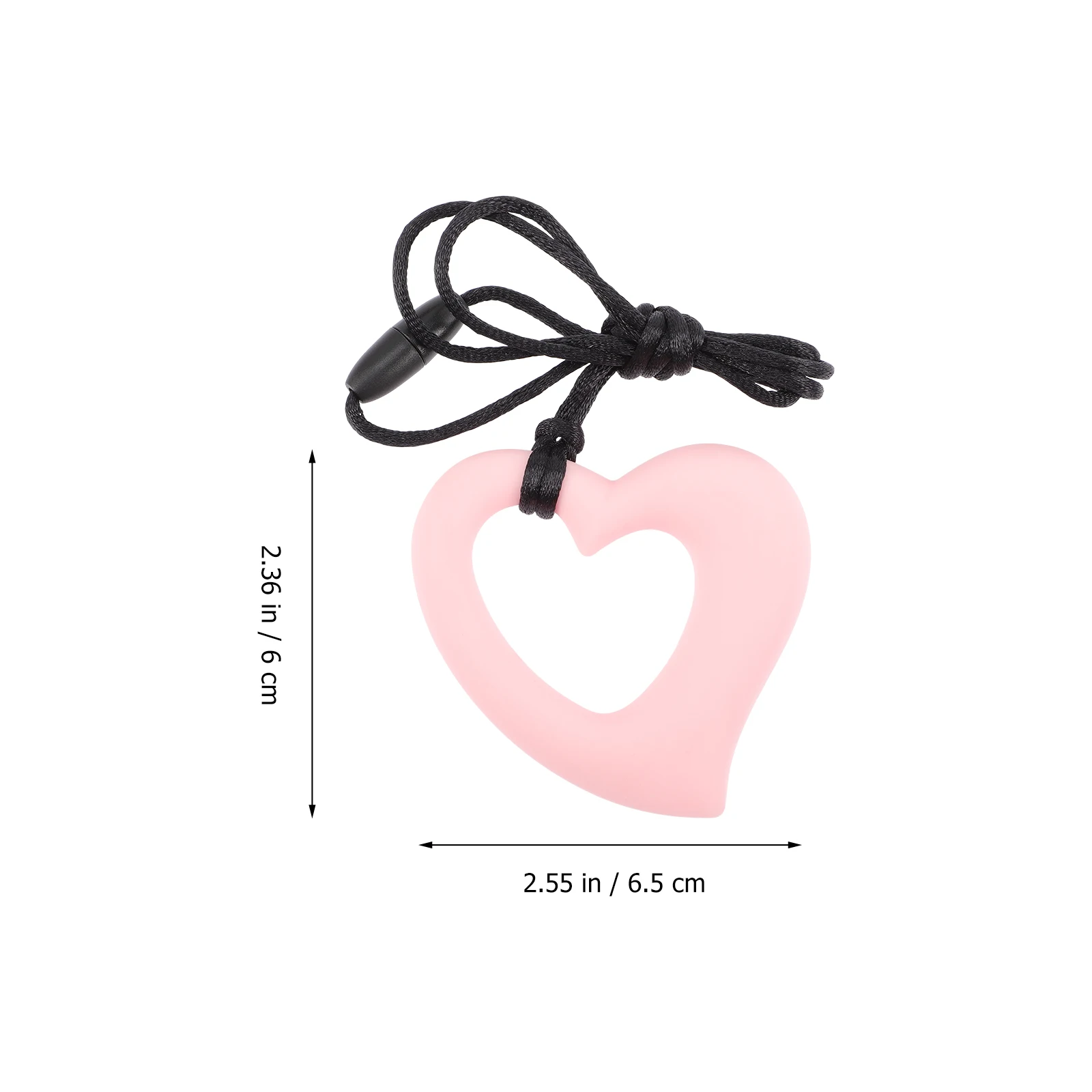 

2 pcs Heart Shaped Silicone Baby Teether Necklace Cartoon Chewing Toys Teething Tools Kids Sensory Chewy