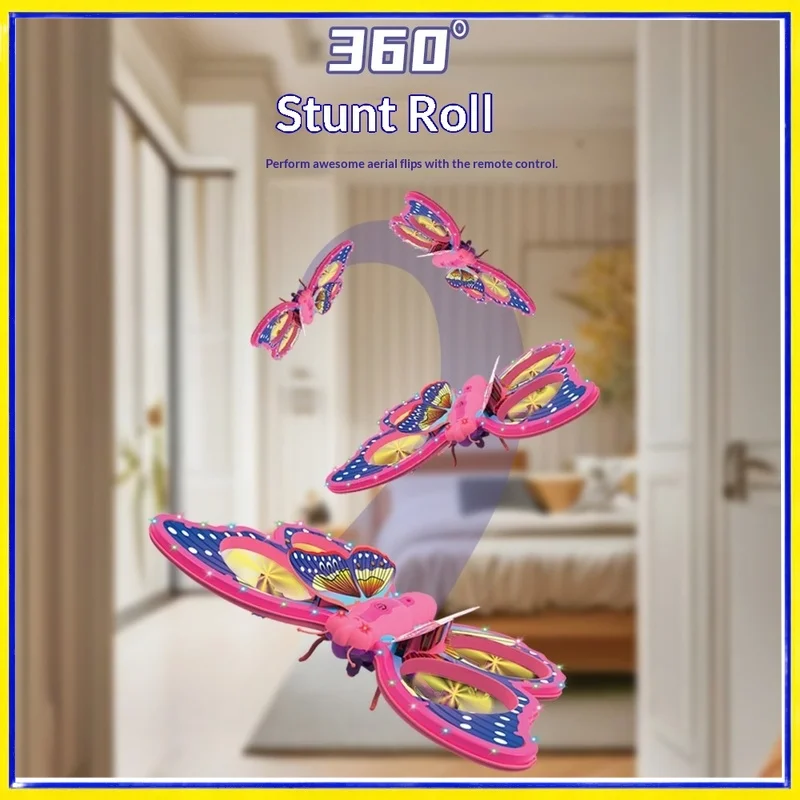 เครื่องบินบังคับวิทยุ Butterfly V40 สำหรับเด็ก โฟมควอดคอปเตอร์ 3 โหมดความเร็ว พลิกตัว 360 องศา หลบหลีกสิ่งกีดขวาง ของเล่นเครื่องบินรบสำหรับเด็ก