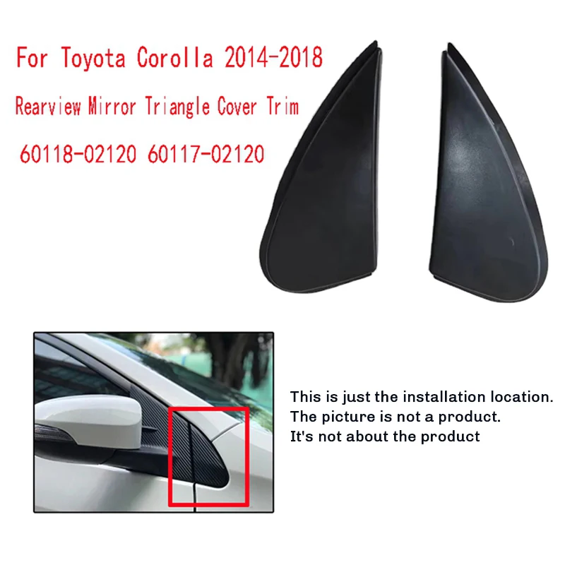 

L + R треугольное боковое зеркало заднего вида для Toyota Corolla 2014-2018 60118-02120 60117-02120