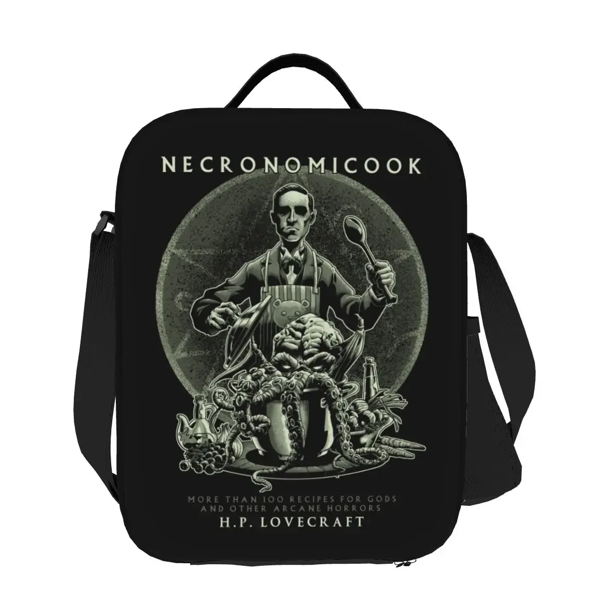 Cooking Call Of Cthulhu Thermal Insulated Lunch Bag Lovecraft Portable Lunch Tote for Kids School Multifunction Bento Food Box