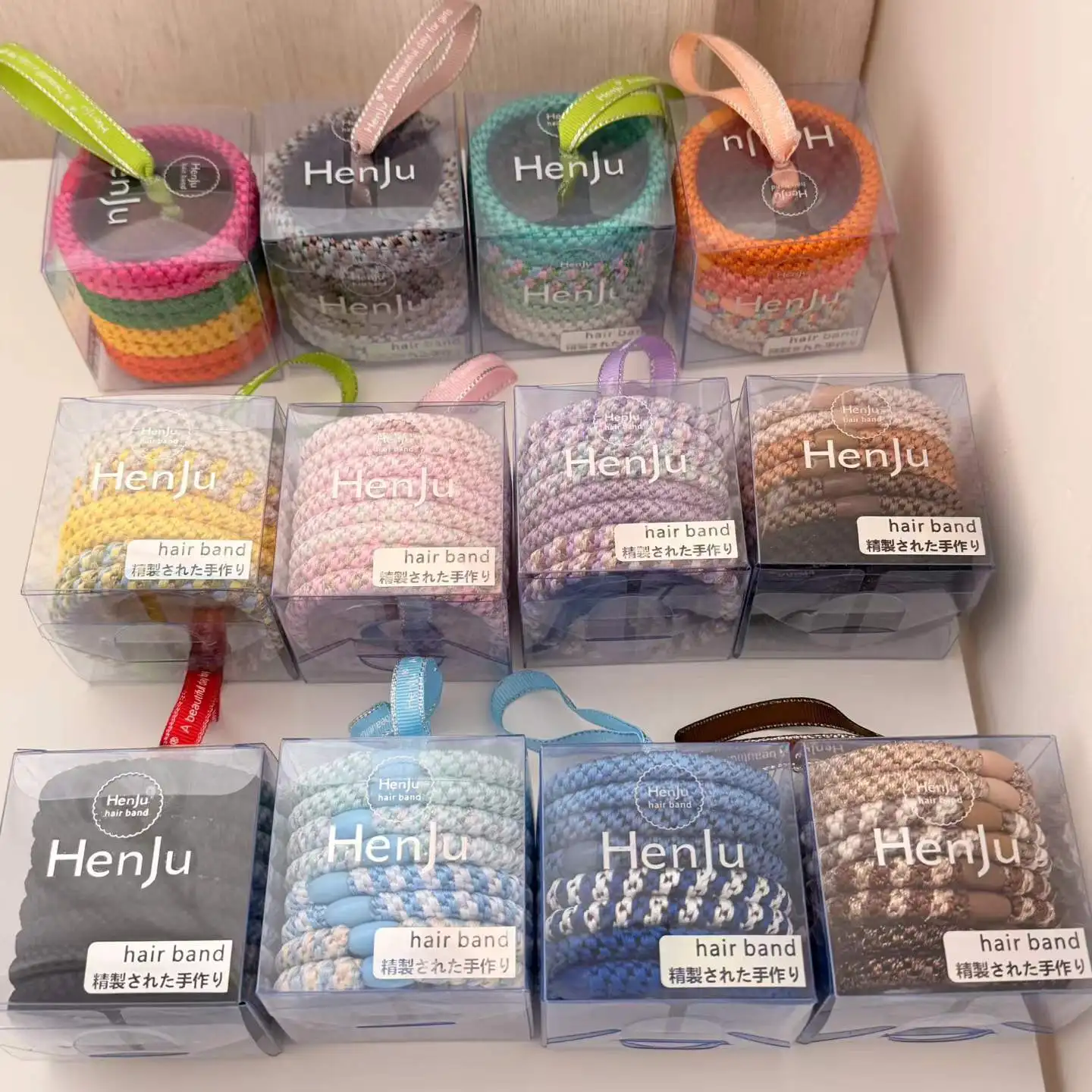 8 Pièces Élastiques à Cheveux en Boîte, Haute Élasticité, Durables, Épaissis, Couleurs Assorties, Chouchous, Accessoires Capillaires Premium