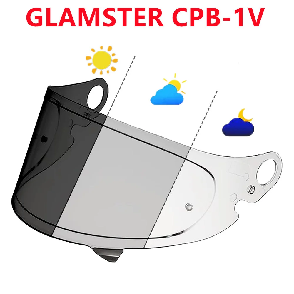 

Glamster Photochromic Visor for SHOEI Glamster CPB-1V Helmet Lens Face Shield Durable UV Protection Viseira Capacete Replacement