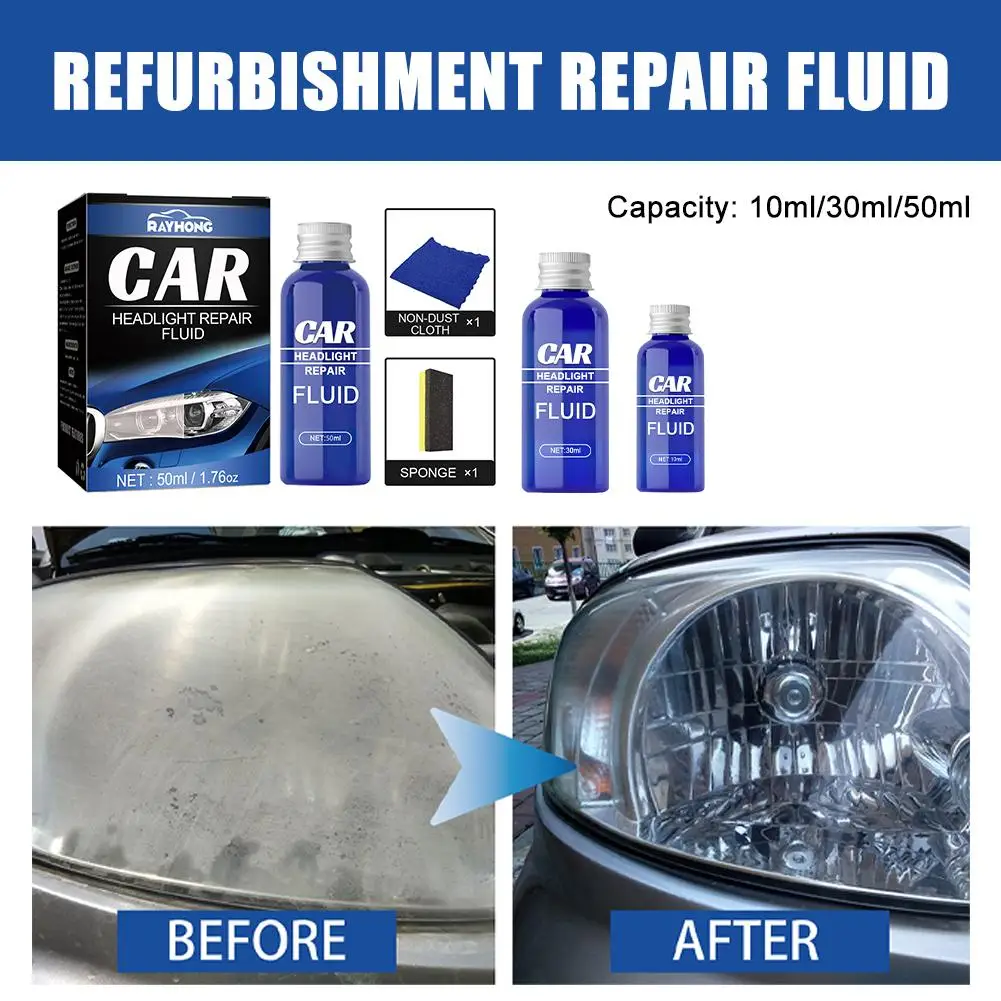

10/30/50ml Car Headlight Repair Fluid Headlight Polishing The Polishing Chemical Headlights Cleaning Car Restoration Produc L4T3