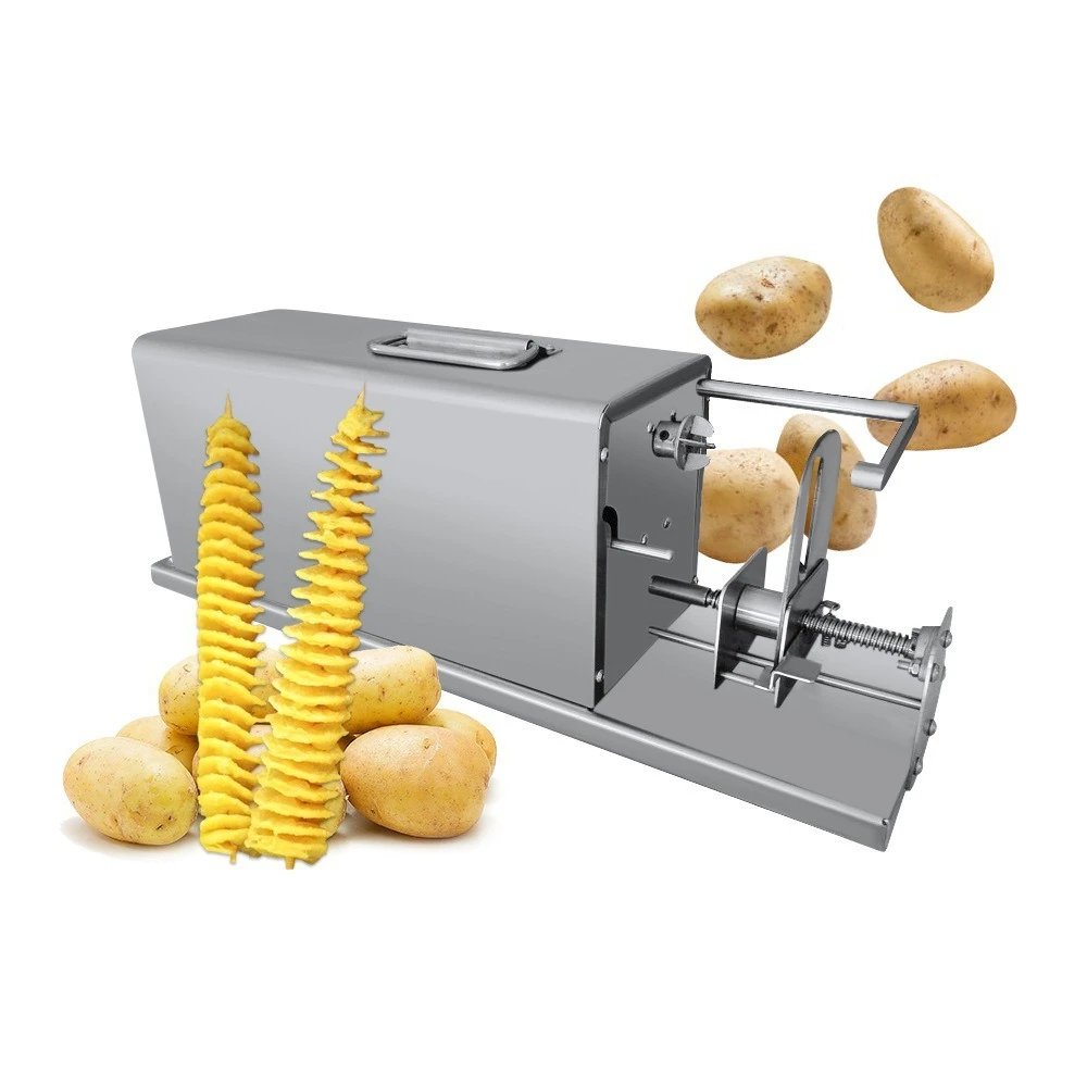 Commercial stall snack potato tower machine automatic stretching potato chip cutting machine stainless steel electric
