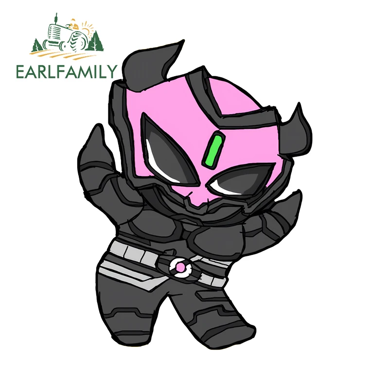 EARLFAMILY 13cm x 9.9cm Masked Super Rider Car Accessories Graffiti Pink Helmet Personality Sign Stickers Creative Decoration