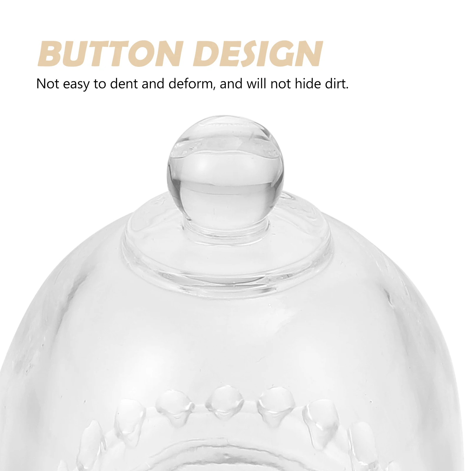 

5Pcs Cake Covers Glass Transparent Dust-Proof Food Protection Display for Dessert Snack Storage Easy Clean Kitchen Tool