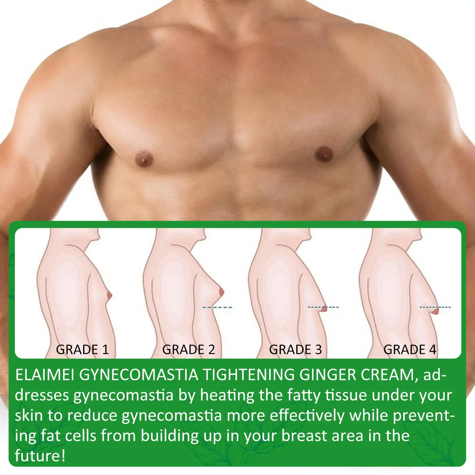 

Natural Plant Men's Breast Firming Massage Cream Burn Gynecomastia Shaping Chest Reduce Fat Muscle Tightening Chest Creams R0Q5