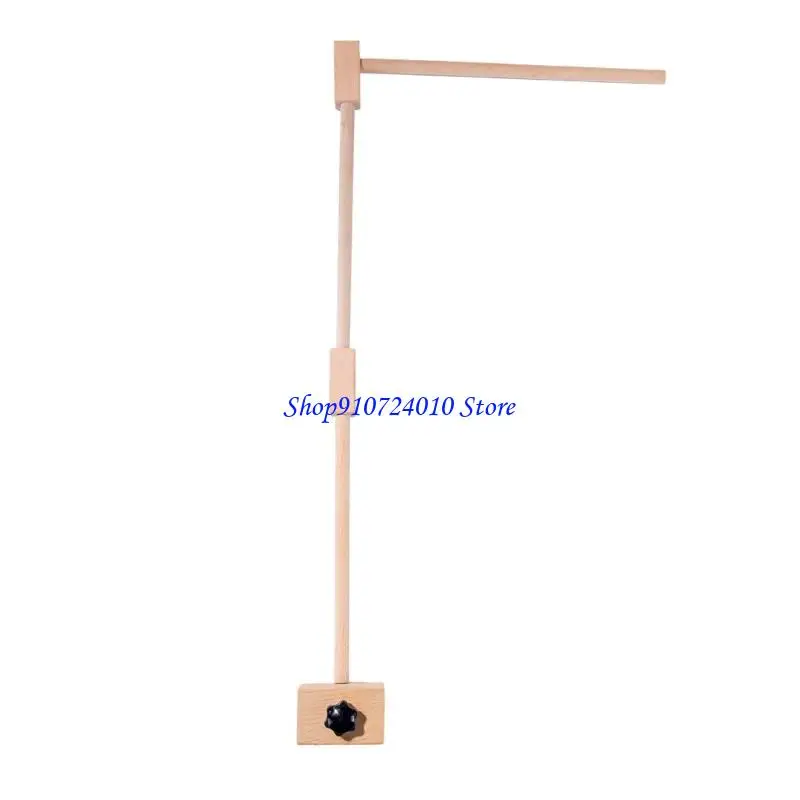 77HD support téléphone portable pour lit en bois naturel, cadre carré, support conception robuste pour berceau bébé,