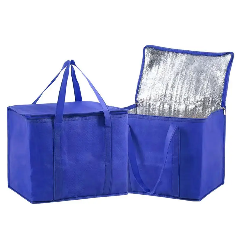 Large Capacity Insulated Grocery Bags Foldable Reusable Soft Cooler Bag Lightweight Hot Cold Takeout Food Delivery Bag NEW