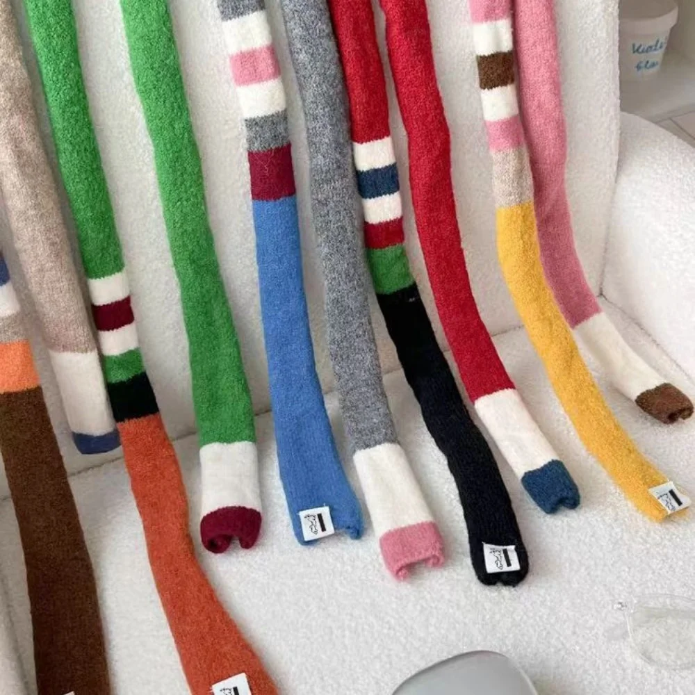 جديد مخطط أفخم وشاح ضيق رقيقة الأوشحة الطويلة موضة الكورية معطف شتوي وشاح عادية الشارع منديل للرجال والنساء