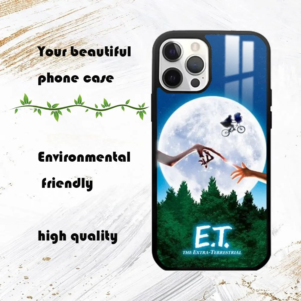 E.T. the Extra-Terrestrial Phone Case For iPhone 16 15 14 13 12 11 Pro Max Plus Mini PC Fashion mirror phone case