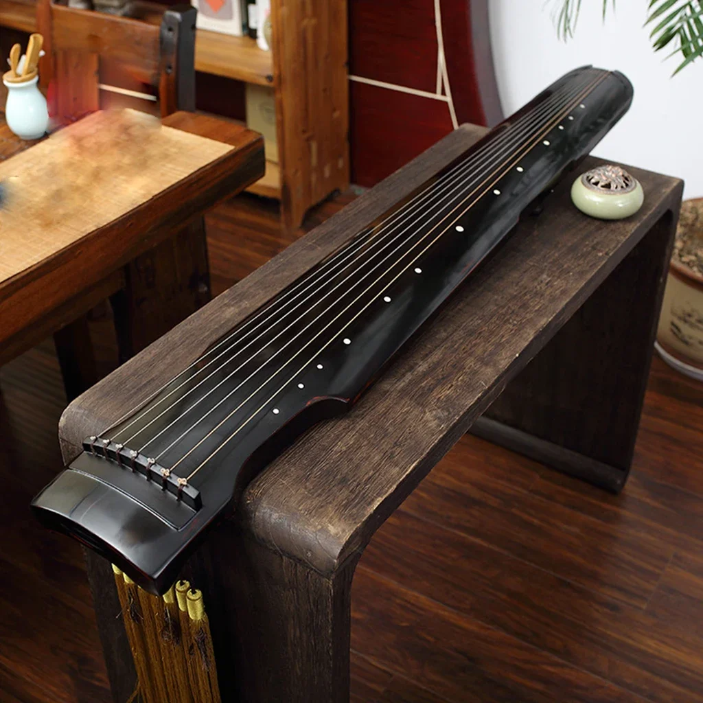 NAOMI Professional Aged Paulownia Guqin Chinese 7 String Chinese Zither for Performers