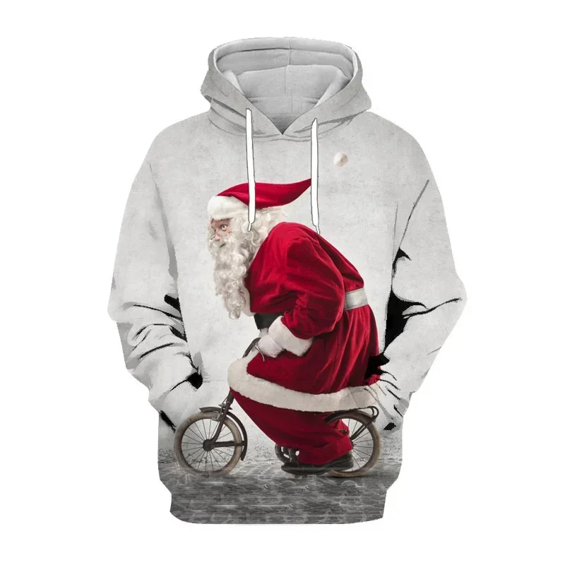 

2024-2025Christmas Tree Snowman 3D Printed Hoodie Men's Fashion Street Design Sportswear Casual And Comfort Loose Men's Hoodies