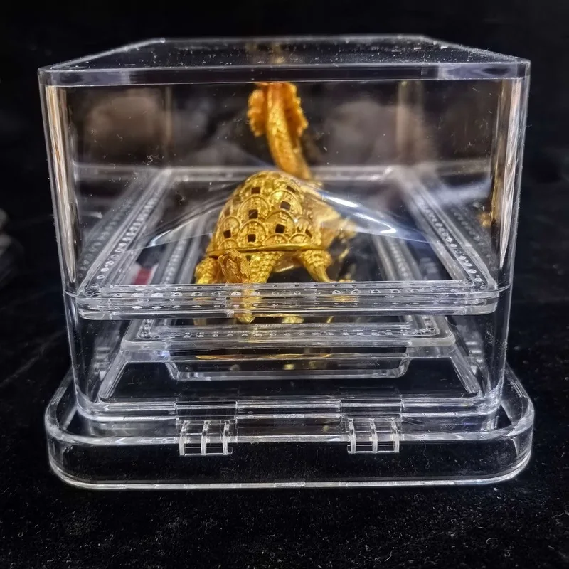 Gilt copper golden turtle dragon collectible ornaments, handicrafts, and miscellaneous antiques