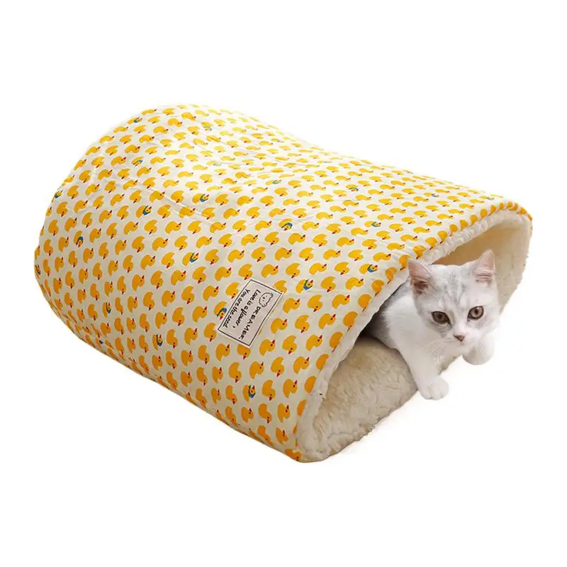 Cat Beds For Indoor Cats Winter Pet Sleeping Bag Round Barrel-Shaped Warm Pet Nest Deep Sleep Pet Nest Round Bucket Shape