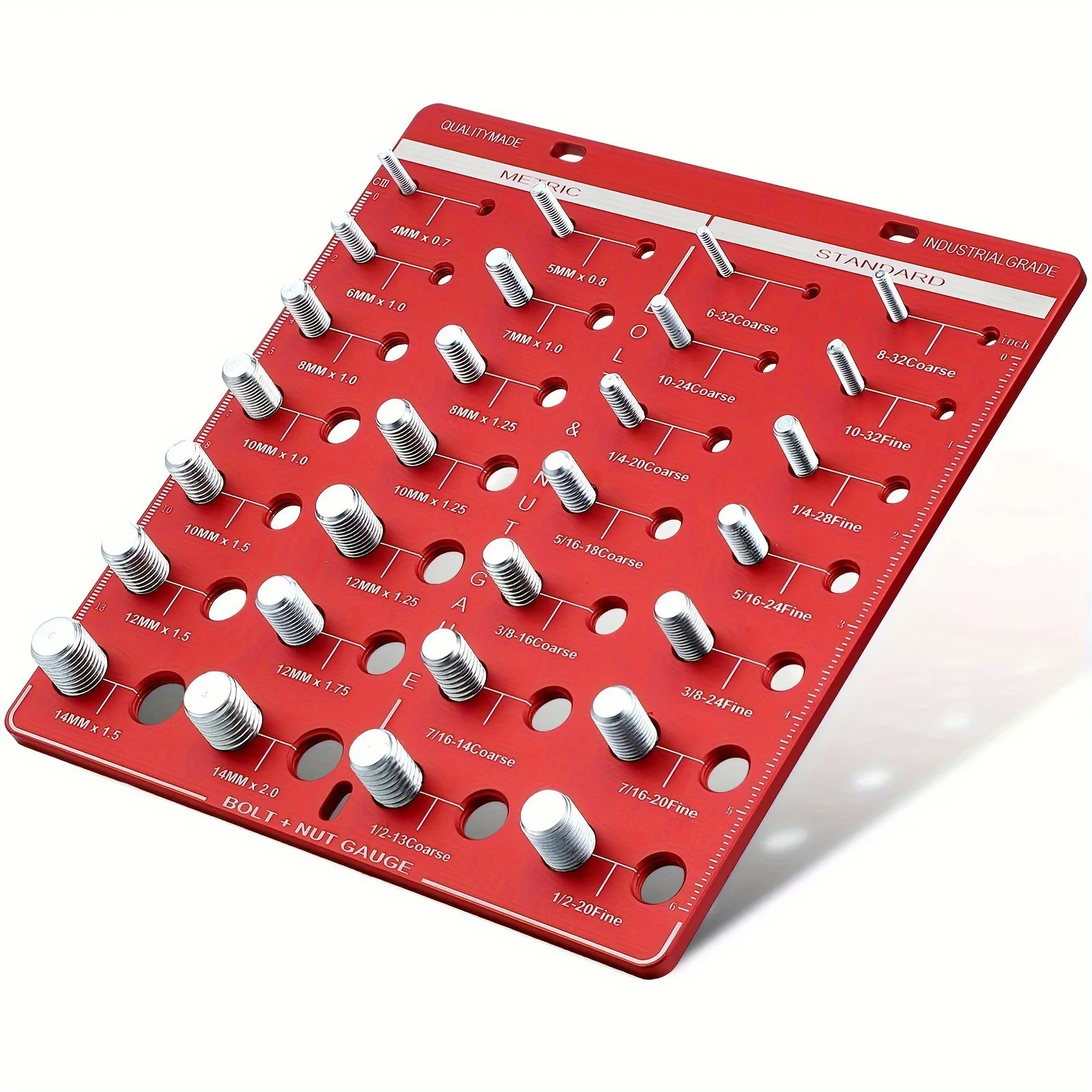 28 Thread Bolt Gauge Nut Thread Checker Metric and Inch Screw Measuring Gauge Inspection Tool