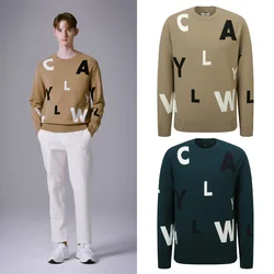 CALLAWAY High-end Men's Knitted Sweater! New Style! Luxury Brand Letter Golf Apparel, Trendy Design, A Must-have for Autumn!