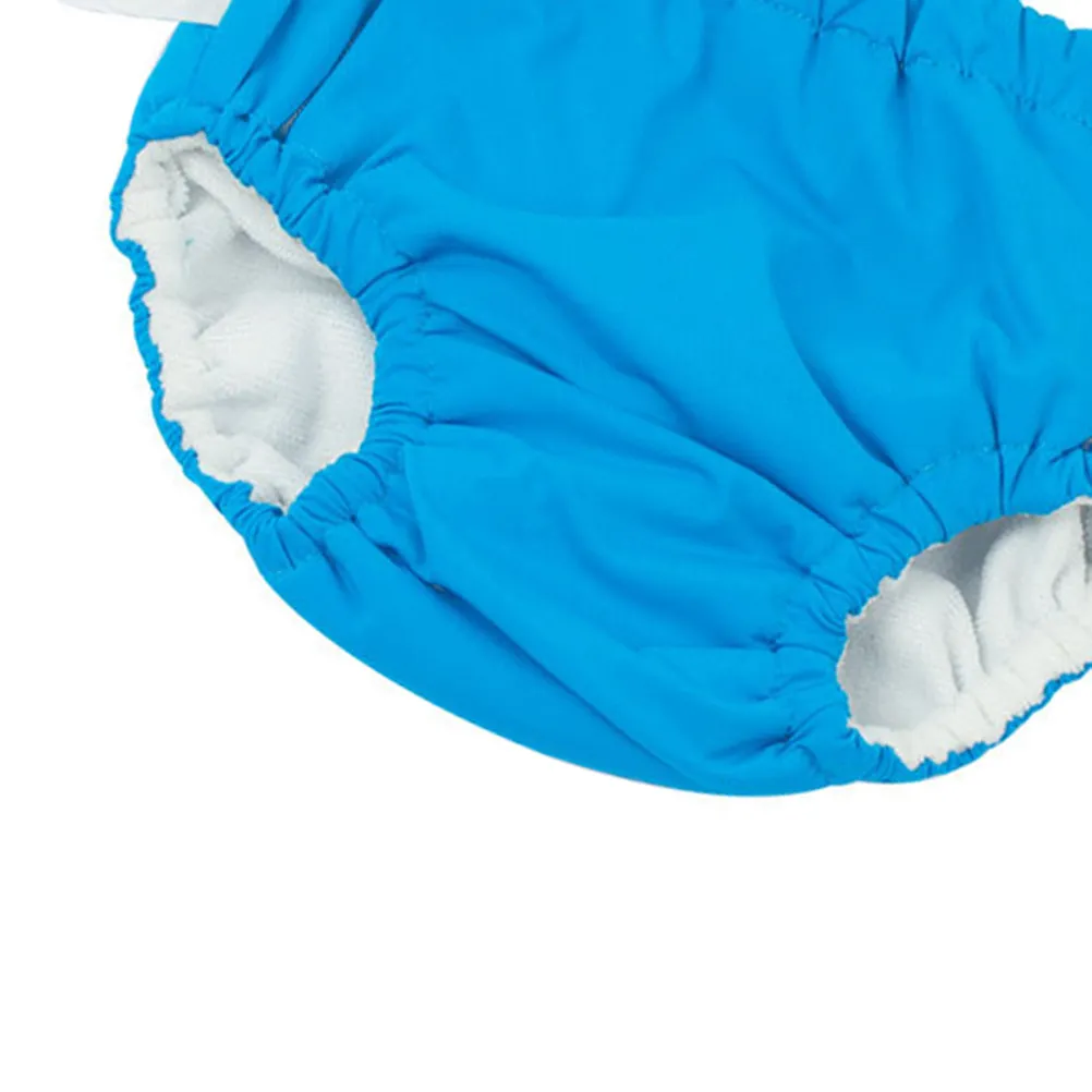 Waterproof Baby Swim Pants 70Cm Blue Washable Reusable Diaper Adjustable Swimwear for Baby Girl Boy Rash Prevention Design