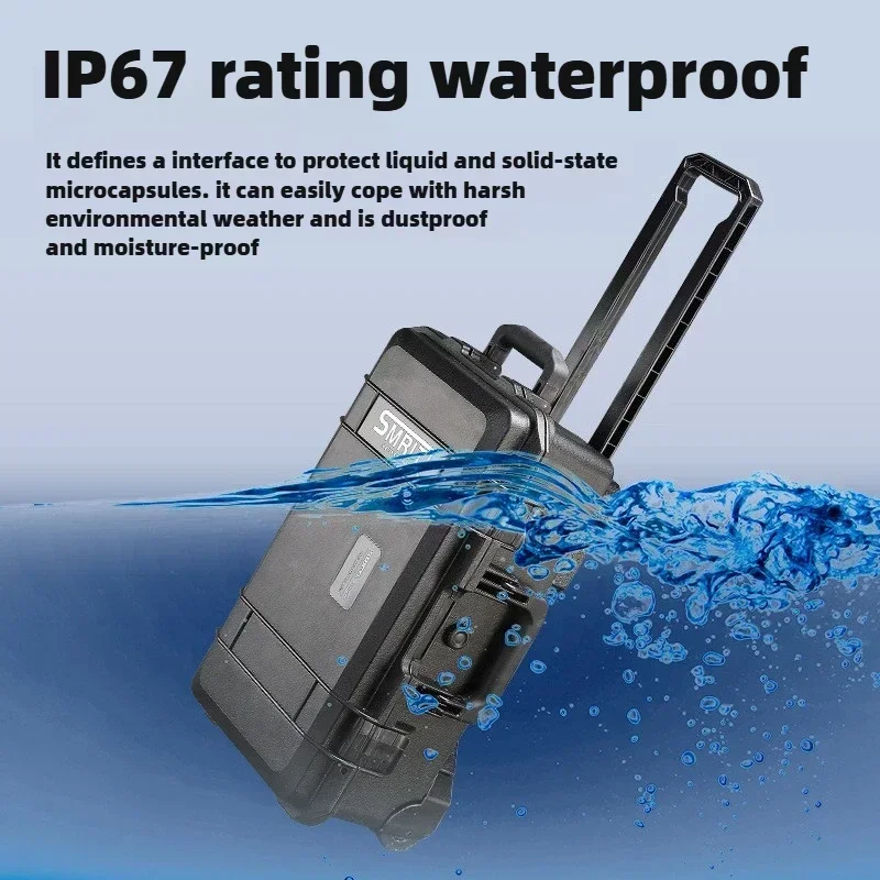 

Professional Tool Case Waterproof with Wheels Hard Toolbox Storage Electrician Accessories Organizer Box Precision Instrument