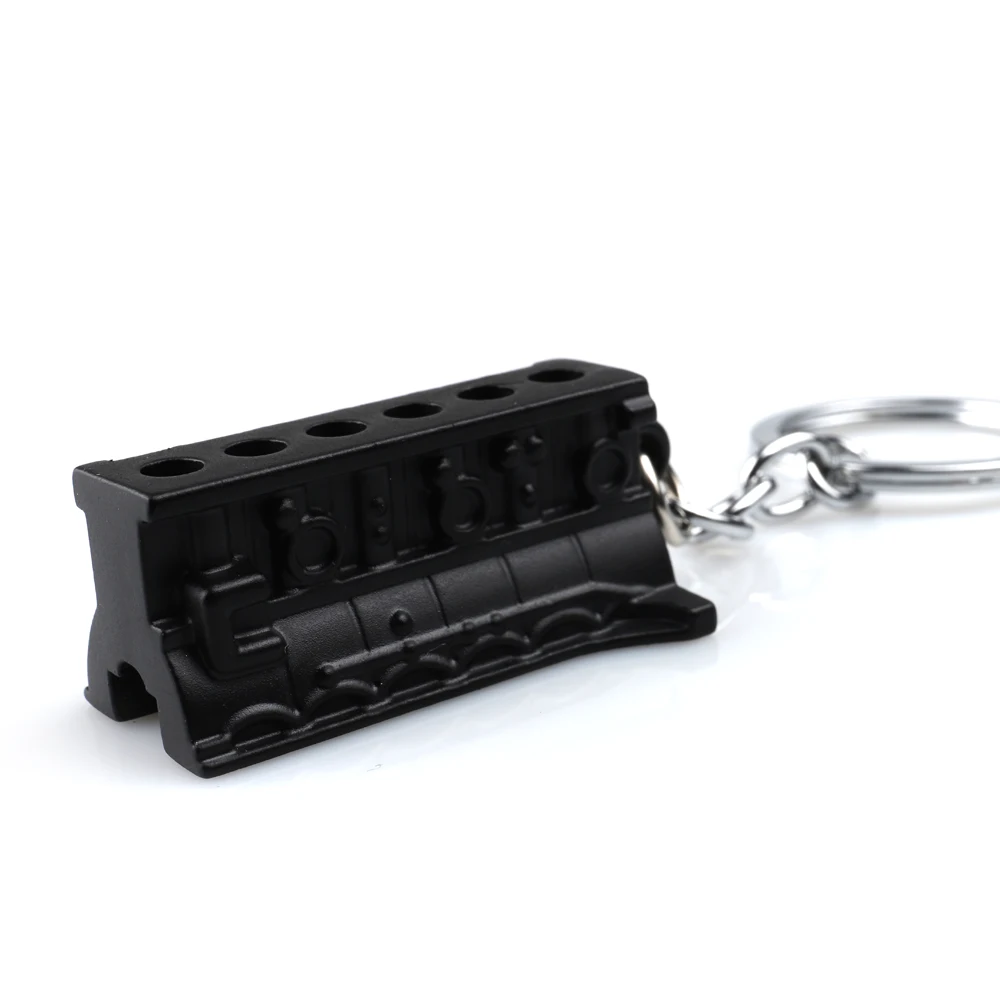 Metal Engine Block Keychain Six-cylinder Engine Body Keyring For BMW Nissan