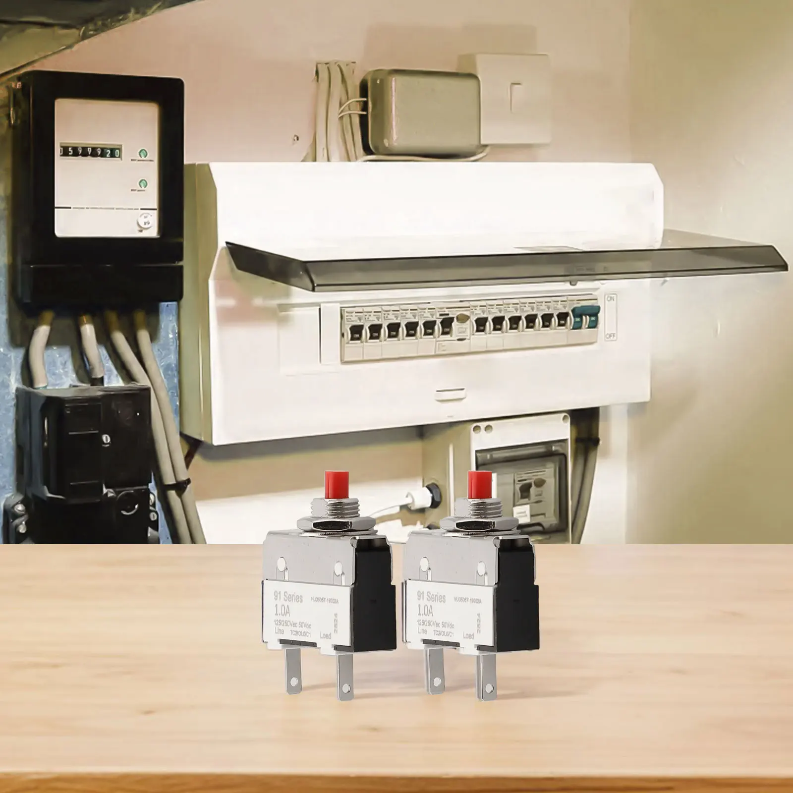 

2 шт. кнопочный автоматический выключатель для клемм защиты от перегрузки 0,5/1/1,5/2A ручной переключатель сброса, детали электроинструментов