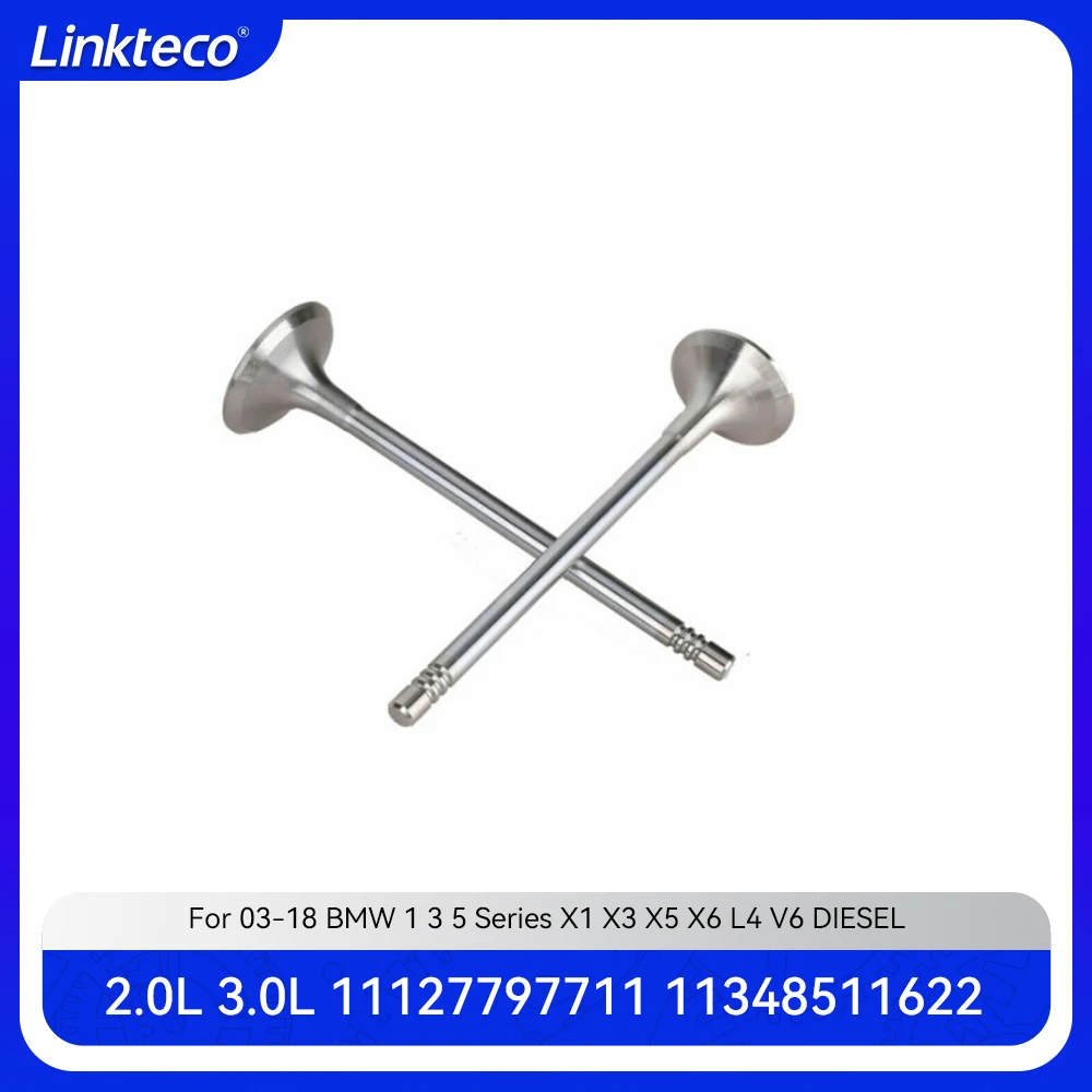 

Engine part 12 exhaust intake valves fit 2.0 3.0 T L L4 L6 Diesel N47D20 N57D30 For 03-18 BMW 2.0L 3.0L 11127797711 11348511622