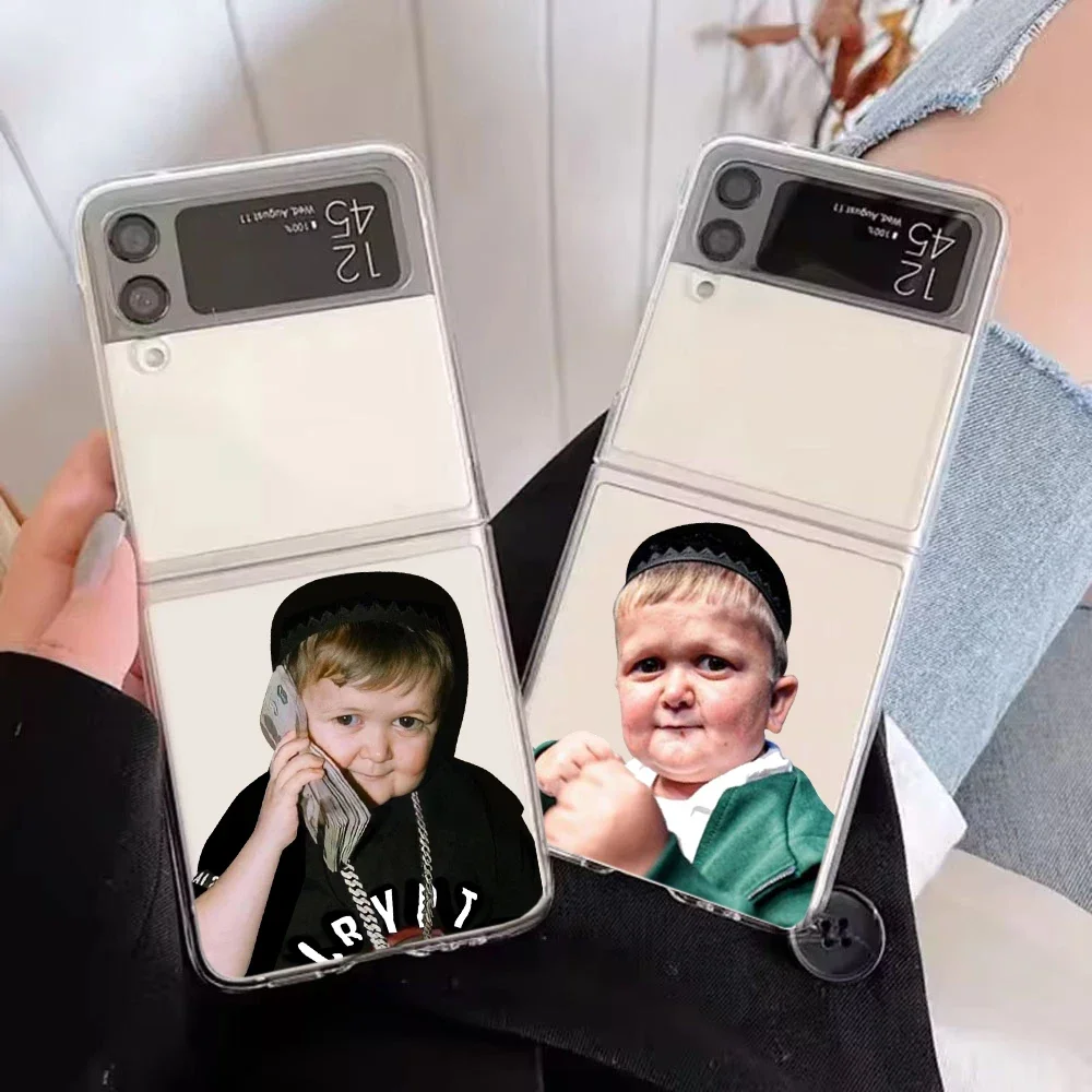 

Забавный чехол для телефона Hasbulla Babaite для Samsung Galaxy Z Flip 6 7 ZFlip 5, прозрачный жесткий прозрачный чехол для Samsung ZFlip4 ZFlip3