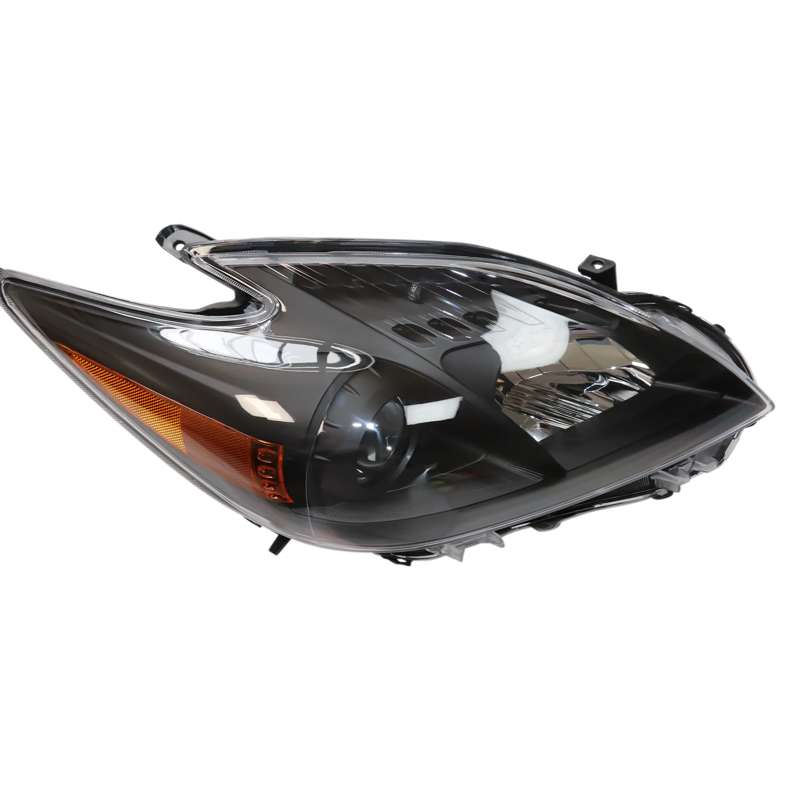 Black  Headlight Assembly Compatible with 2010-2011 Toyota Prius Left/Right Headlamp