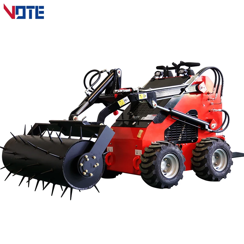 CE ISO EPA New Mini Skid Steer Loader Micro Wheel and Track Steer Skid Loader with Attachment Parts Price for Sale Grass Scarif