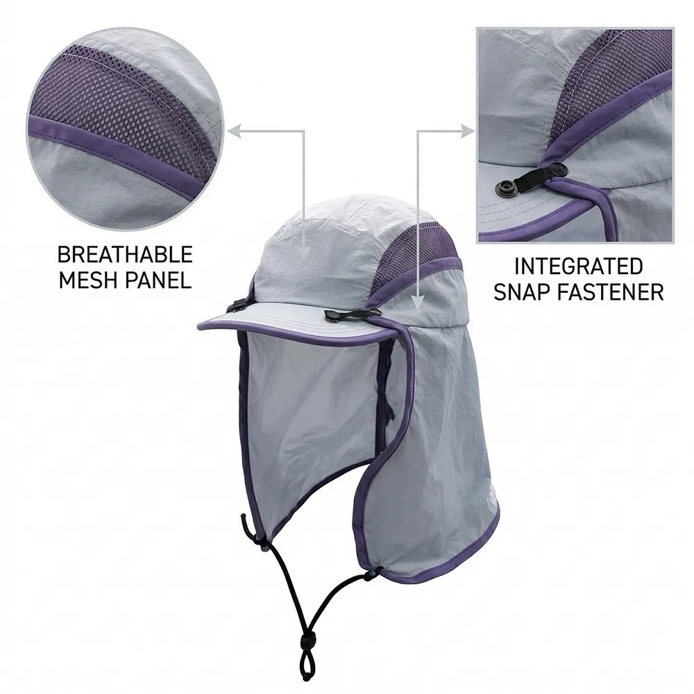 New 5 Panel Sun Visor Flap Hat Quick Dry UV Protection Baseball Caps Short Brimmed Mesh Breathable Sun Protection Hat Sports