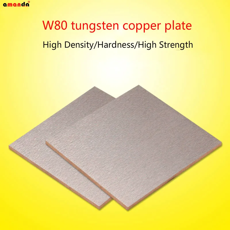 

Alloy Tungsten-Copper Plate W80Cu20, Resistance Welding Electrode, Copper-Tungsten Material 210HV National Standard