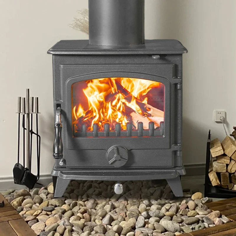 European Cast Iron Real Fire Fireplaces Wood-burning Firewood Heating Stove Home Villa Rural Living Room Decorative Fireplace