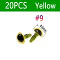 20pcs Yellow Size 9