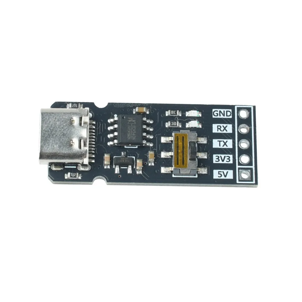 USB to TTL Serial Module CH340N Chip Toggle Switch 3.3V 5V Level Conversion Serial Adapter RX TX for MCU Embedded Debugging