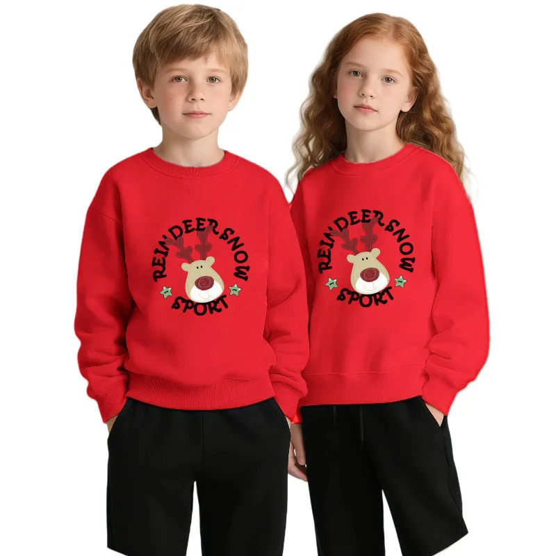 

Spring/autumn Christmas Baby Girl Minnie Sweatshirt Loose Long Sleeve Tops Cartoon Children Hoodies Pullovers Boys Clothes