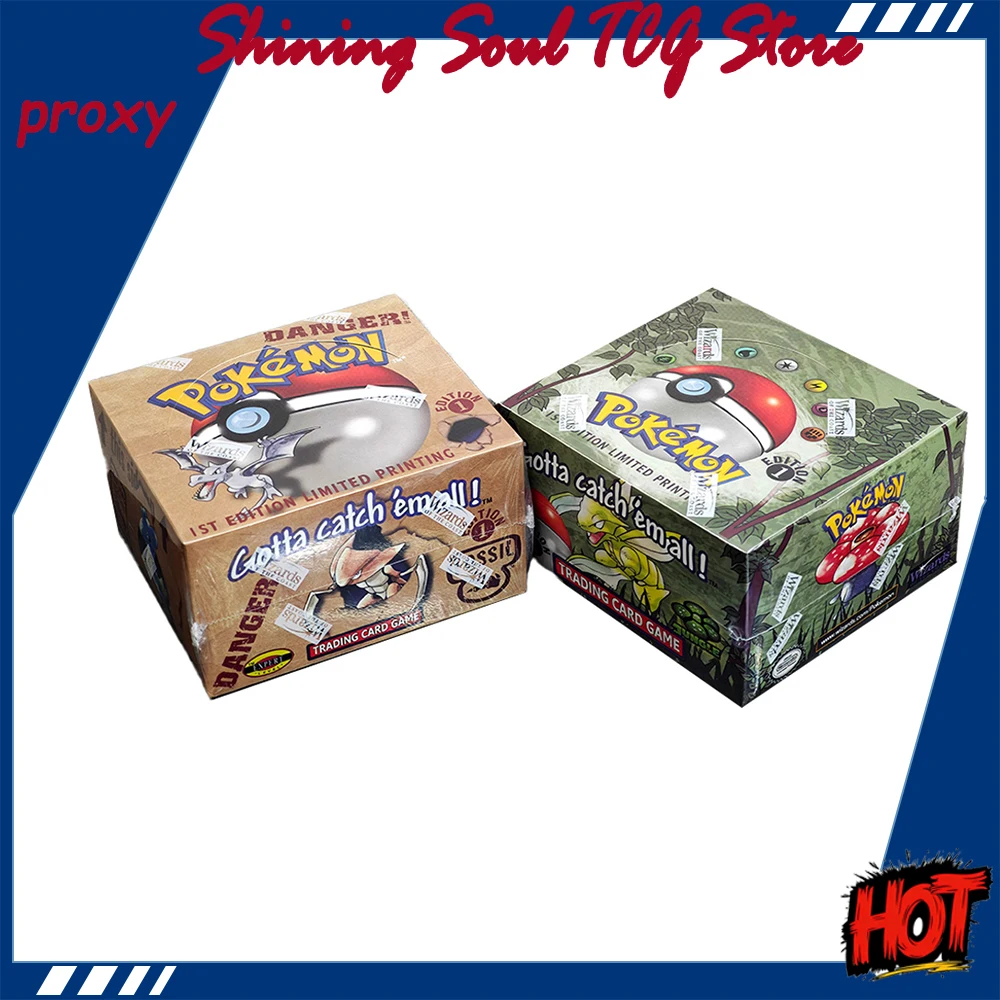 

Покемон Jungle Fossil Booster Высококачественная упаковка 1st Edition Прокси-карты Scyther Gloom Dodrio Lapras PTCG 36 упаковок/коробка 11 карт/пакет