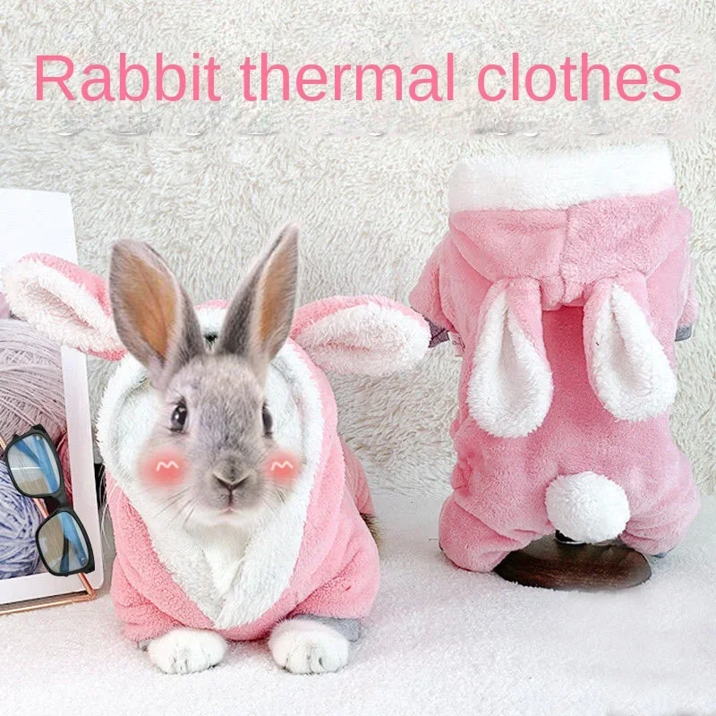 Autumn and Winter Rabbit Clothes Dwarf Lop-Eared Bunny Clothes Rabbit Accessories  Conejos Accesorios  Jaula Conejo