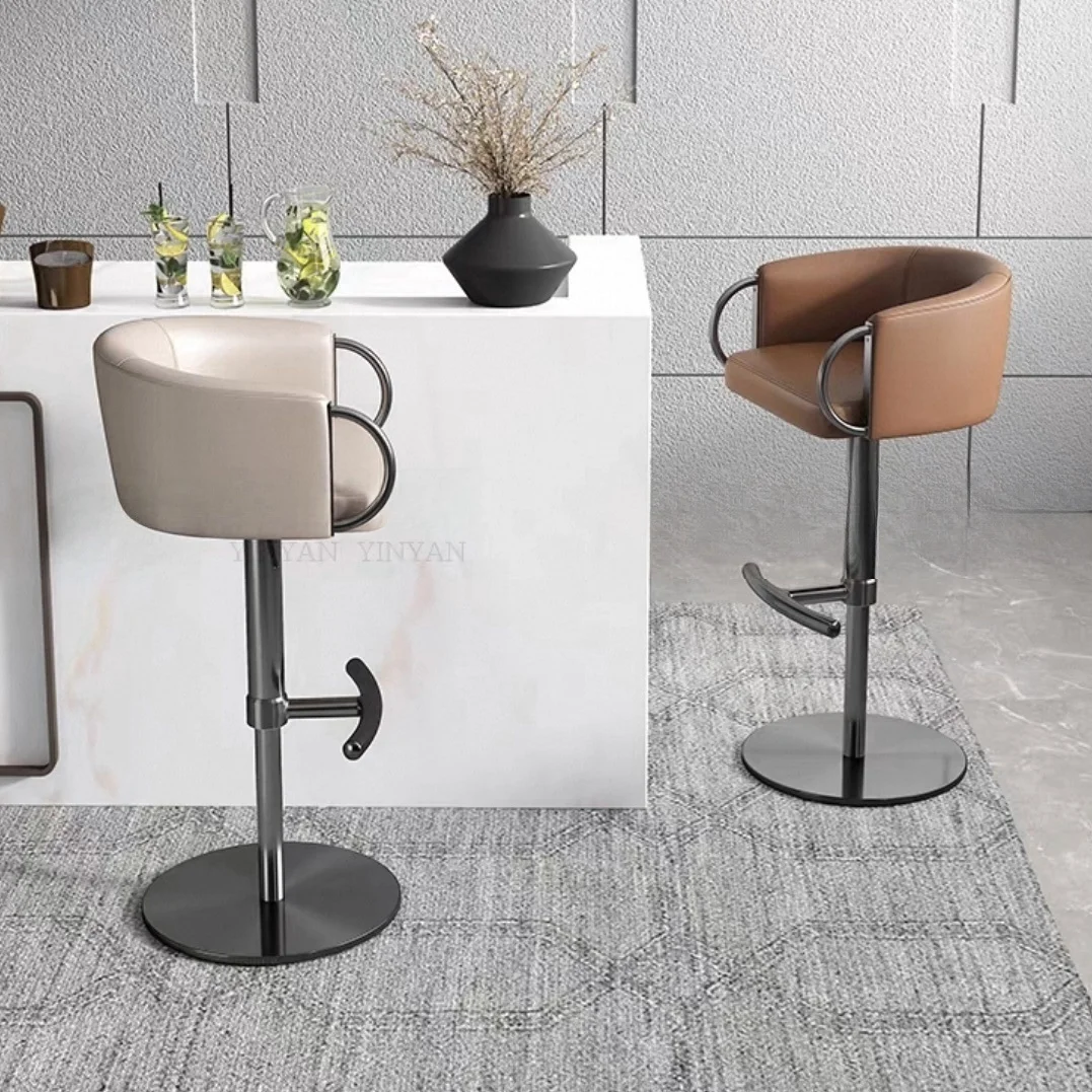 Bar Stools Luxury Furniture Restaurant Nordic Kitchen Cheap High Chair Counter Modern Metal Bar Stools With Back