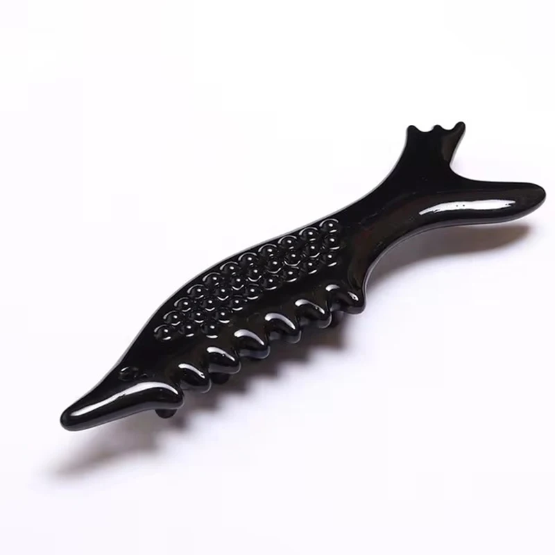 Ceramic Fish-Shaped Gua Sha Board Massage Dredge Meridians Beauty Lifting Points Dialing Facial Scraping Massager