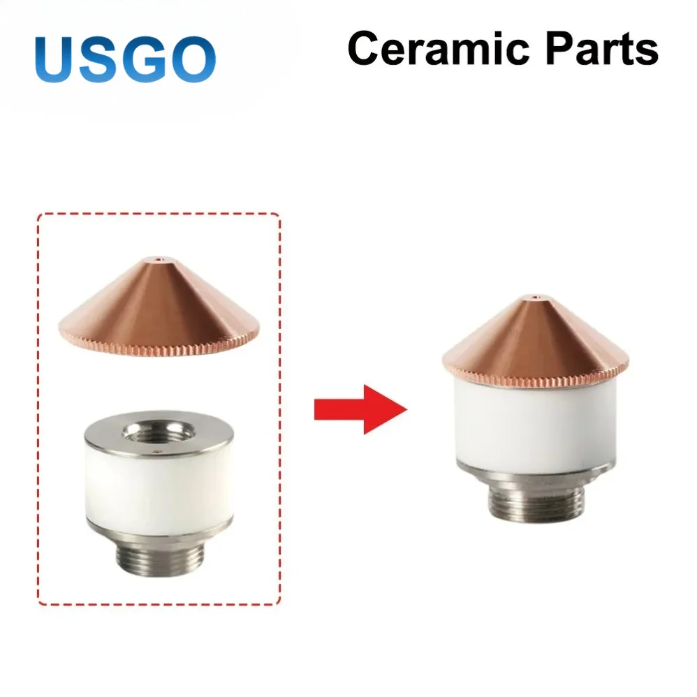 usgoファイバーレーザー用セラミック製ノズルホルダー、直径244mm、高さ223mm、レーザー切断ヘッド部品用絶縁リング。
