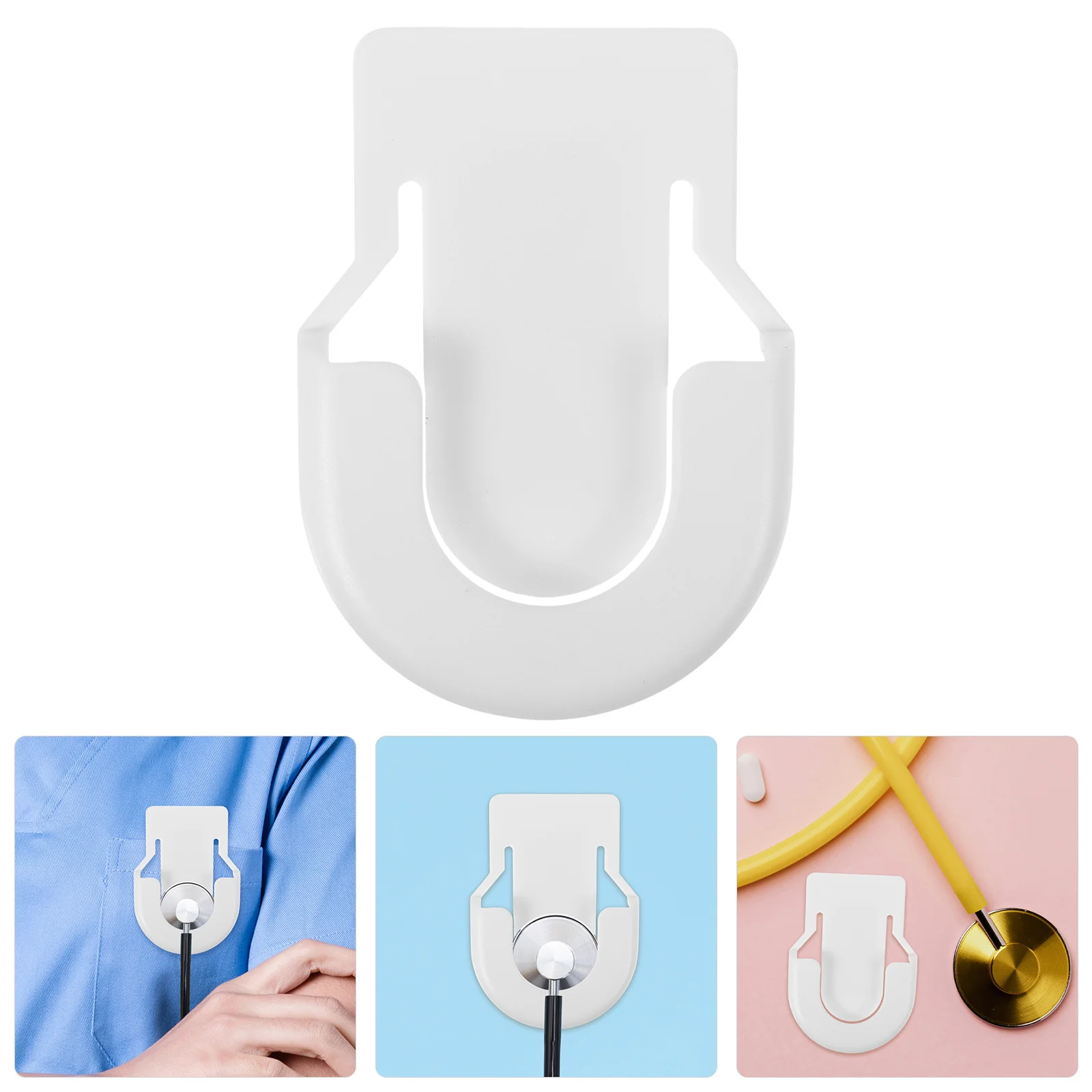 

Nursing Stethoscope Holder Clip Plastic Material Stethoscope Buckle Secure Hook for Hospital Doctor Accessories