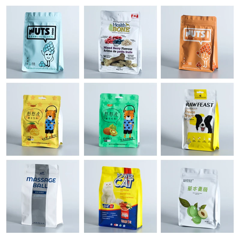 BIAO Customized Eight-Sided Self-Sealing Aluminum Foil Zipper Coffee Bags For Food Packaging