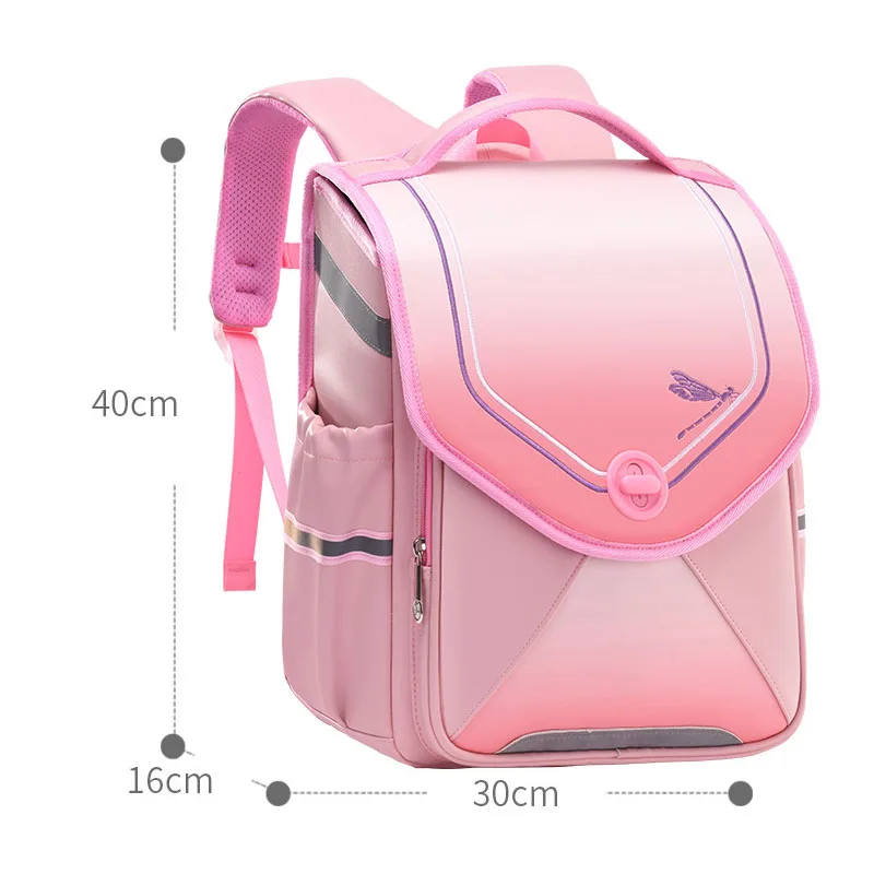 Mochila ortopédica de cuero PU para niños y niñas, bolso escolar de alta calidad con broche de metal, Randoseru japonés, bolsa de libros para