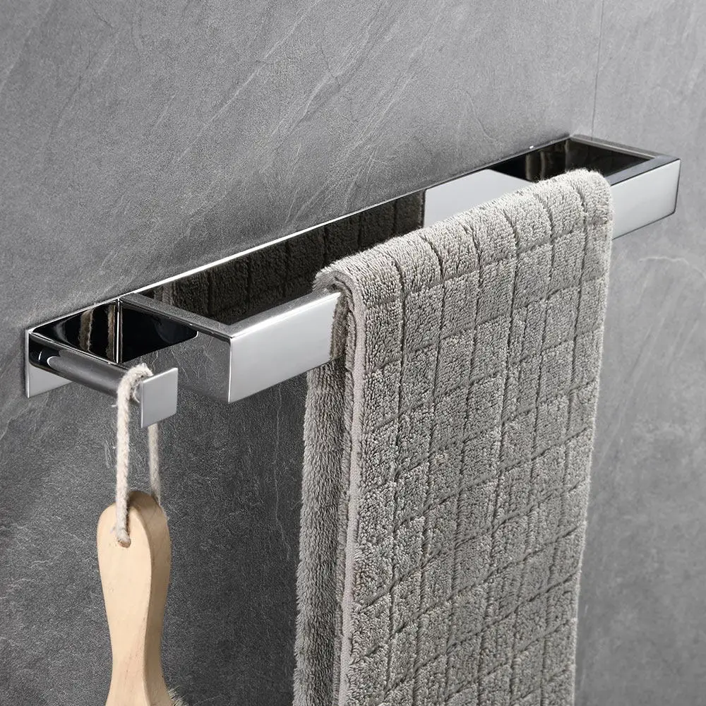 Toallero de acero inoxidable para baño, soporte autoadhesivo para paño de baño, suministros de cocina para el hogar, 40cm